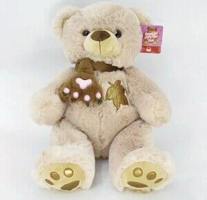 New Teddy Bear Brown Light Dark 15" Plush Plushie Stuffed Animal Valentines Gift